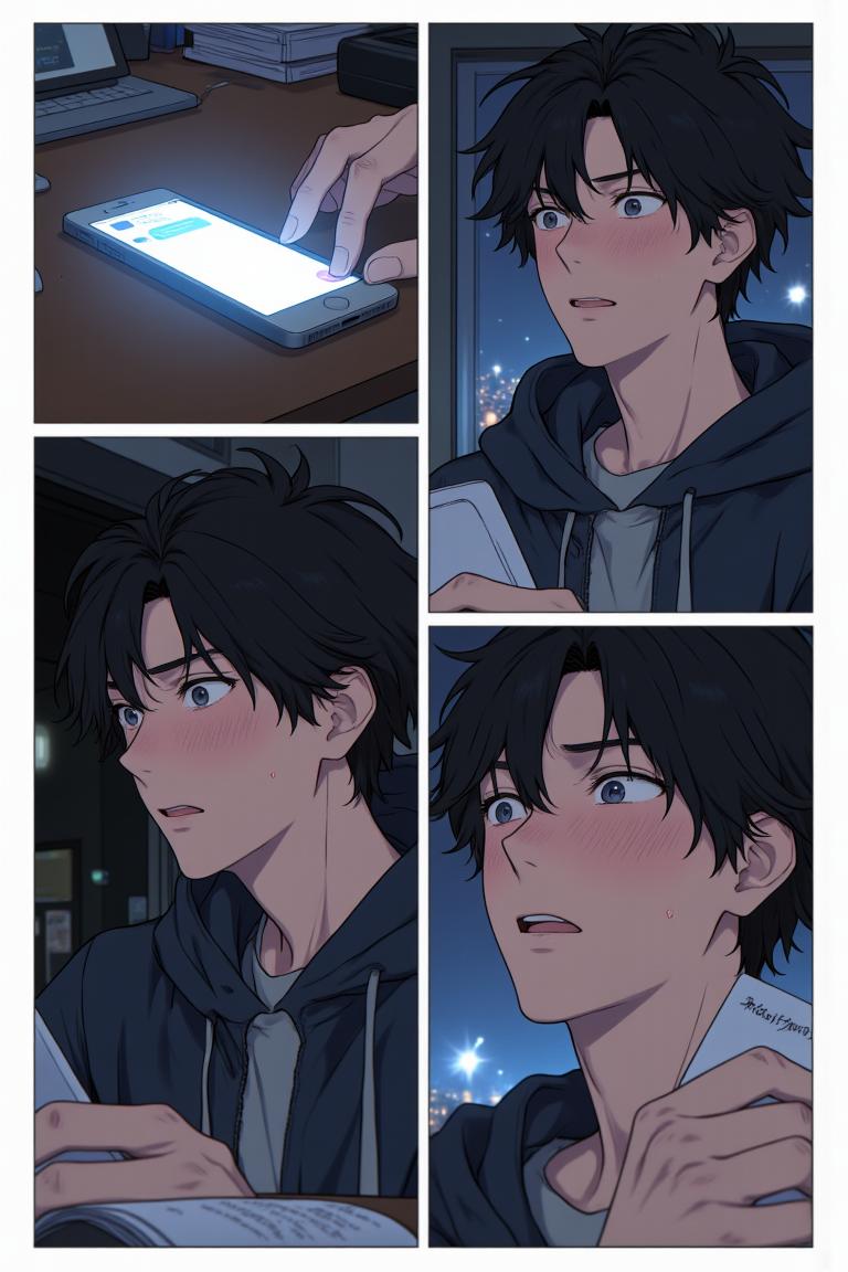 第1章:New Rain, New Beginnings
Luo Ye, now a university freshman and a modestly successful web novelist, spends a rainy night in an internet café before arriving at Jiangcheng University. After discovering a note in the rented teacher apartment and being warned by his brother Gu Mingxuan, he registers for school and meets two striking senior girls—Su Baizhou, an ice‑beauty and student council president, and her lively friend Qin Yuwen. A quiet recognition and an unresolved misunderstanding hang between them, opening the door to a new chapter of campus life. - 图片15