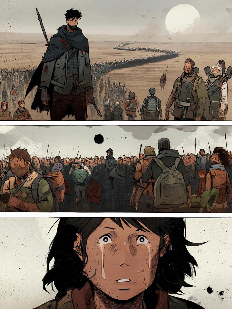 第3章:刑圣降临·钟山归宿
天级强者刑圣周山现身，力斩自地底冒出的天级藤蔓，众人生出崇敬。数万人在周山护送下进入金陵，被安排到钟山刑营登记；陆隐观察周遭，确认自己尚未达到天级，依然走着另一条“星空”的进化之路。钟山刑营的规模与军旅化的秩序让陆隐意识到国家仍在运作，新的格局与更大的风暴正在远方酝酿。 - 图片1