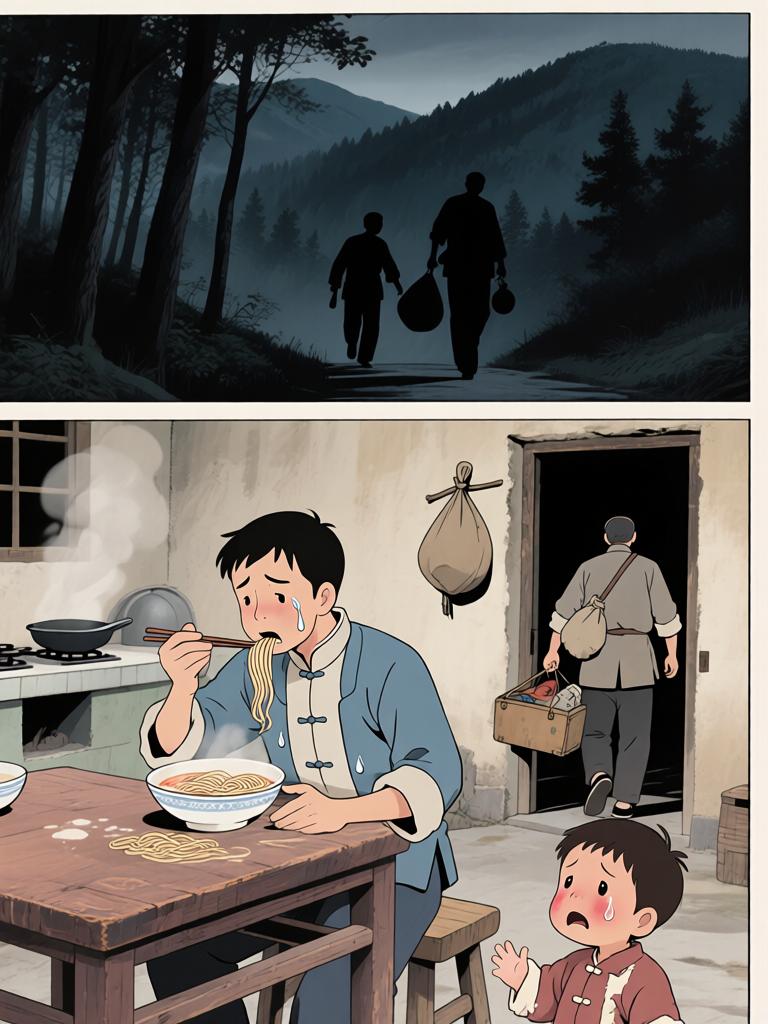 第2章:十二岁的路口
我爷把野子锁进红木箱，独自出门迎战来袭的邪影。回来时满身血色他说出了家的来历、太爷的遭遇与逼近的期限——野子要在十二岁那年上山用御神酒断祸。离别前，爷交代了箱中钱信与赴京寻人的地址，嘱咐若他死，要带箱子逃生并二十四岁再回来复仇。 - 图片10