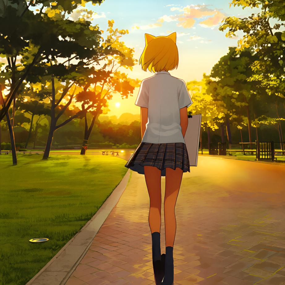 在这个夏日的午后，Mei沉浸在自己的漫画创作世界中，她感受到青春的自由与无限的可能性。 - 图片9