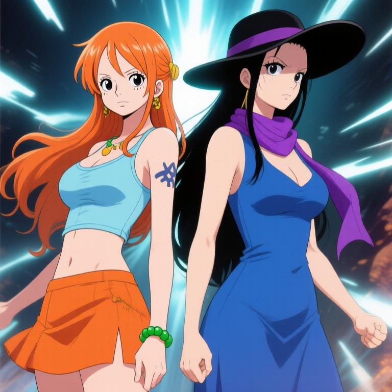 Nami and Robin just touched a glowing artifact, and the chamber is vibrating with energy. I can feel the excitement and tension in the air. Here we go, another adventure awaits us! - 图片6