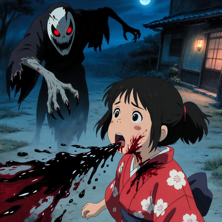 空洞的时空裂缝将《JOJO》中的乔鲁诺/承接者般的硬汉（以空条承太郎风格呈现）抛入《鬼灭之刃》的大正乡村。原本只想寻找回去的方法，却在月夜中遇到突袭村庄的鬼与正在奋战的剑士（炭治郎）。两人从误解到并肩作战，乔的替身介入以惊艳的力量拯救了被感染的孩童，但战后留下了不明的痕迹——一个更大的威胁正在盯上这个异乡来客，片段以悬念收尾。 - 图片7