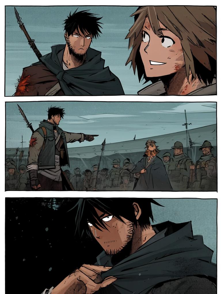 第8章:冰影之后：刑营的到来
陆隐在寒冰束缚中逼出战技，挫败了用外物施法的雪女赵雨。刑圣周山赶到，认出赵雨并惊讶于陆隐的实力，随即命人封锁并要求陆隐交出外星人遗物。陆隐将短刀交出并被周山赏识，现场局势因宇宙飞船降落而被彻底改写，陆隐被邀请加入刑营以避免纷争。 - 图片8