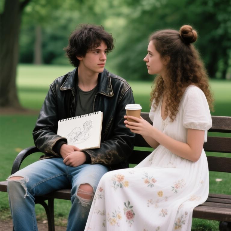 A poignant exploration of loneliness and connection in a bustling city, captured through the eyes of a young artist. - 图片7