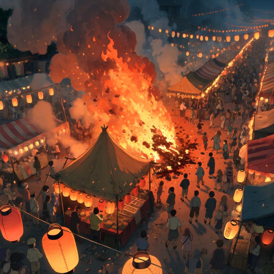 在村祭的临时料理大赛上，炭治郎决定把“呼吸法”用在烹饪上，目标是做出完美的煎饼以博得大家欢心。过程中冲突来自他把战斗式的呼吸误用到厨房，引发火焰失控与观众笑声。情绪从平静训练→紧张失控→高能拯救与意外好评，最后以悬念收尾：有人在远处吹响了号角，暗示新的竞争者到来。 - 图片11