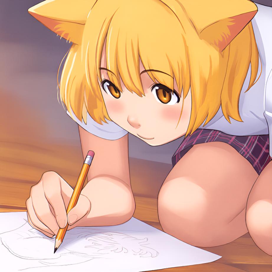 在一个美好的夏日午后，Mei在创作自己的漫画，感受到青春的自由与梦想。 - 图片4