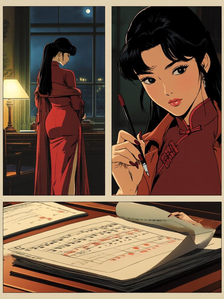 第2章:临门一脚
北渊夜来相助，带来葛婉急需的资金与支持；招标会上，张老爷等人使阴招欲将她逼退，葛婉识破并以更周全的方案与确凿证据反击，现场气氛大逆转；事后北渊的目光让两人关系微妙升温，夜深葛婉又在案卷中发现了令她皱眉的新疑团——“怎么会……” - 图片14