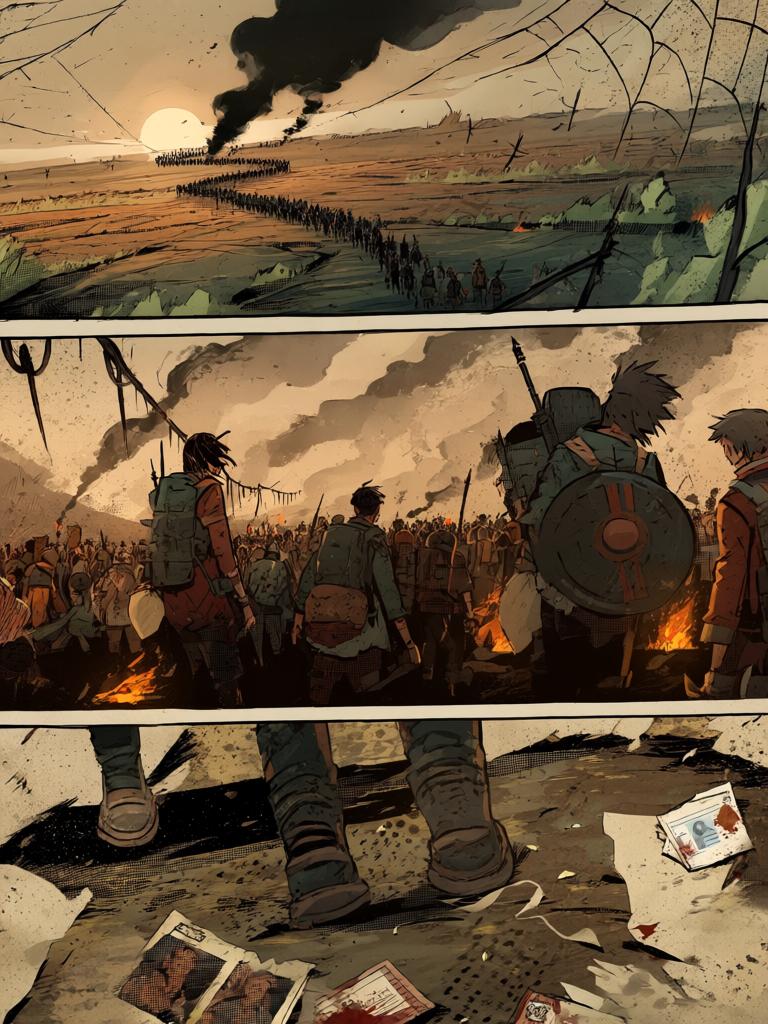 第0章:裂缝之下的守望者
灾变后的残破大地，数万幸存者结队而行，进化者守护队伍。陆隐以铁棍独自抵挡变异兽与黑夜的恐惧，短暂的安宁之后，他们继续向南方的聚集地金陵前进，传说中的七圣与各种进化者等级在远方召唤着幸存者的希望与危机。 - 图片1