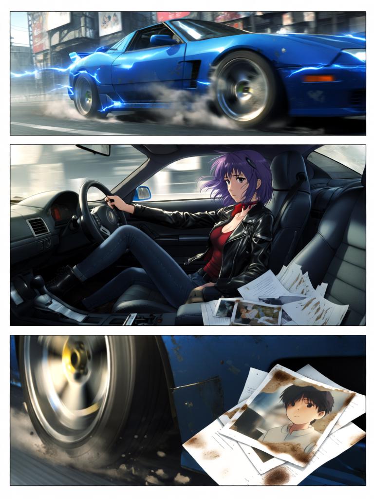 第2章:虚雾之际·蓝发幽影
第二新东京市在紧急疏散中陷入死寂，紫发女子急寻那个害羞的少年。少年在街头意外看见神秘的蓝发少女凌波丽，而远方天际出现了巨大的使徒。指挥部在屏幕前冷笑，隐藏的计划悄然启动。 - 图片2