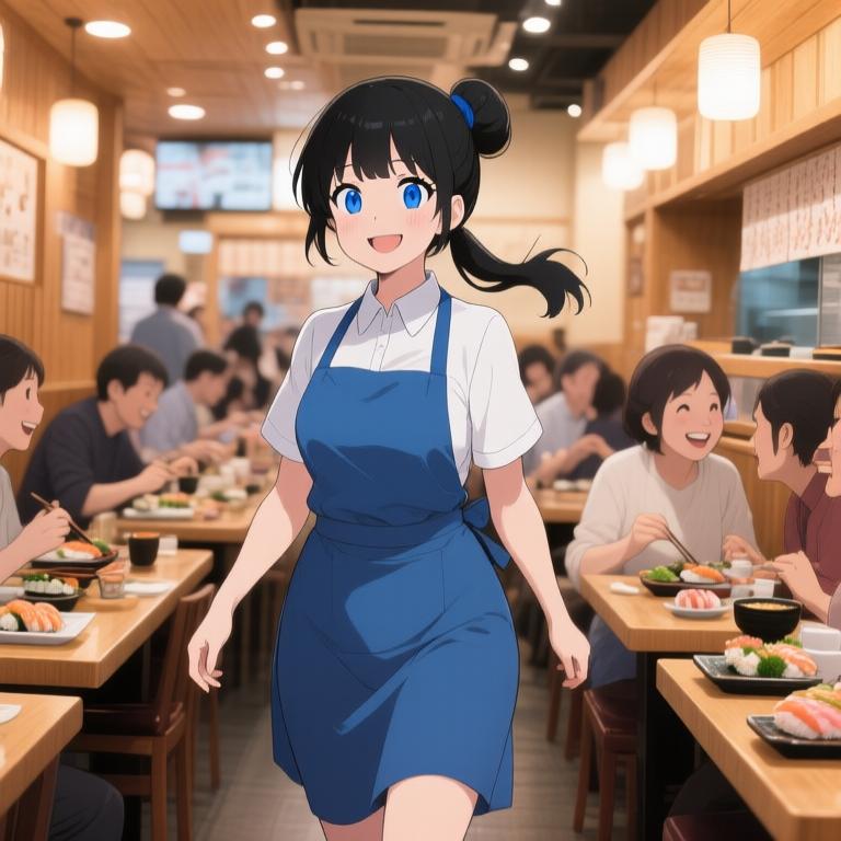 The lunch rush is in full swing and the energy in the restaurant is amazing. I love serving customers and making their day a little better. - 图片1