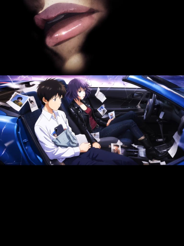 第3章:碎片与救赎的天使圈
空对地导弹射向使徒，却被看不见的屏障挡在前方，使徒反击，战机残骸四散。飞来的碎片朝街头冲来，紫发女子驾车及时横挡救下少年并带他逃离。途中国防部投放的N2地雷引发巨大爆炸，少年被冲击击晕，紫发女子焦急呼喊。 - 图片14