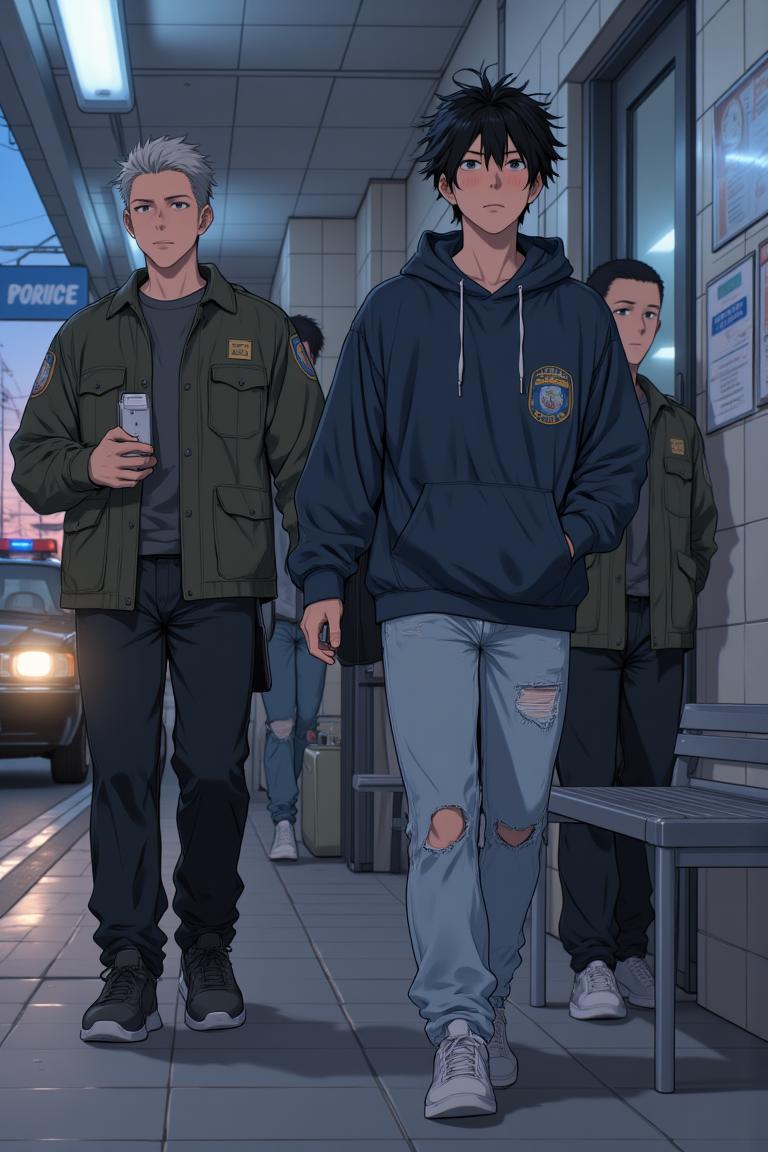 第0章:First Night in Jiangcheng
Luo Ye, a bewildered freshman, is taken to the police station after being discovered in an apartment assigned to his absent brother. A series of misunderstandings — a rented room to a female student, a report to the police, and a missing brother on a flight — escalate until the station chief recognizes Luo Ye's family background and clears him. Left with nowhere to stay and a silent crush, Luo spends a rainy night alone thinking about beginnings and moving forward. - 图片3