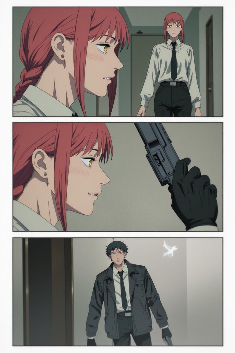 第1章:Names in the Rain
Makima and her team investigate an apartment block where people have been mysteriously forgotten. A young hunter, Sato, whose name was once taken, fights the shadow that erases memory while Makima seeks to reassert control by 'renaming' the world. An old rival or ally appears with a counterproposal—forcing a collision of contracts that will decide who claims the right to remember. - 图片7