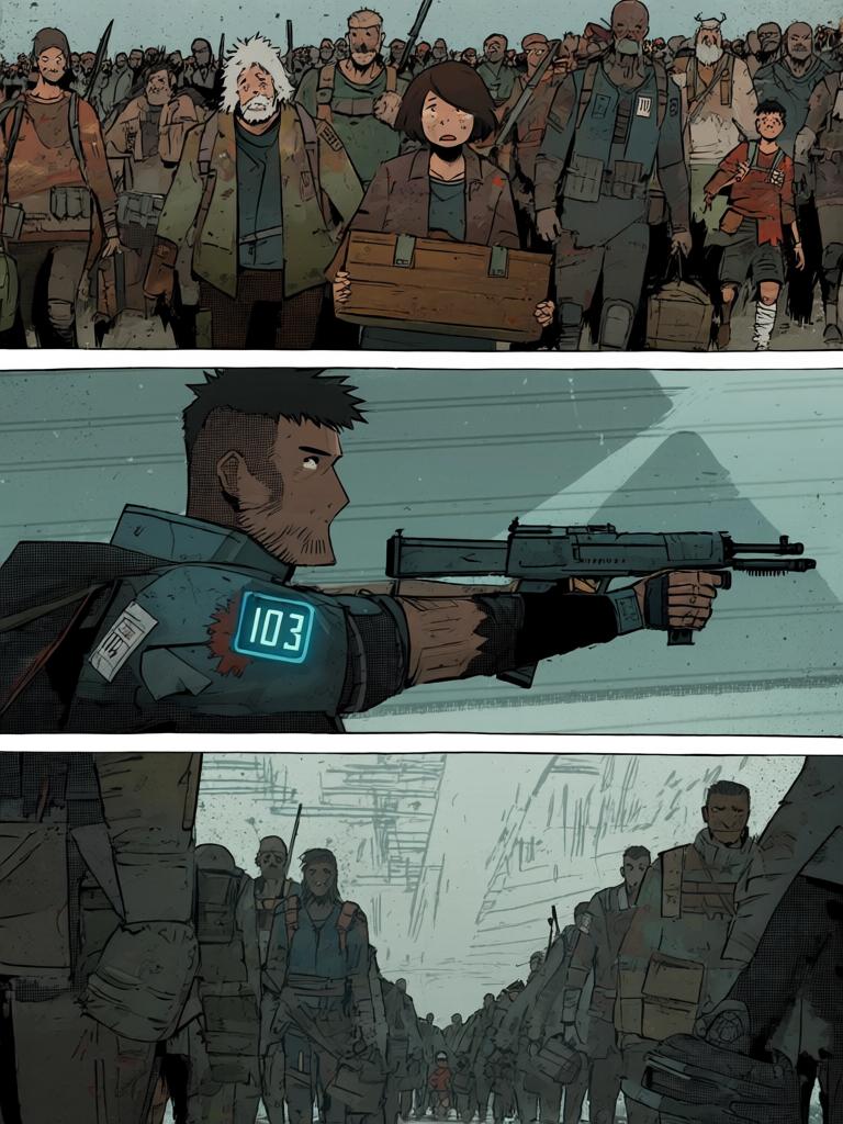 第1章:圣与荆棘
队伍在废土上艰难行进，丧尸围近却突然退去，随后一株地级变异藤蔓冲出吞噬幸存者。临时的天级救援传言引发欢呼，陆隐在混乱中以铁棍压制欺凌者，得到一名艳丽女子提醒：张桐等人在密谋对付他。 - 图片2