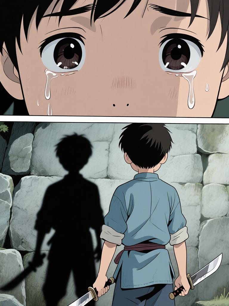 第5章:井底的回魂
野子被我爷放在洞口，用灯笼阻挡外物，他独自下到山洞里寻找命心子。在土台的土坑里挖土时，身后出现熟悉又陌生的声音，逼他回忆起三年前那段模糊又恐怖的记忆。对方宣称当年将他“掐死”，并告诉他脚下埋着当年死时穿的衣服，诱使他继续挖探真相——就在他挖出布片的一瞬，彻底的恐惧袭来，故事推向悬念。 - 图片7