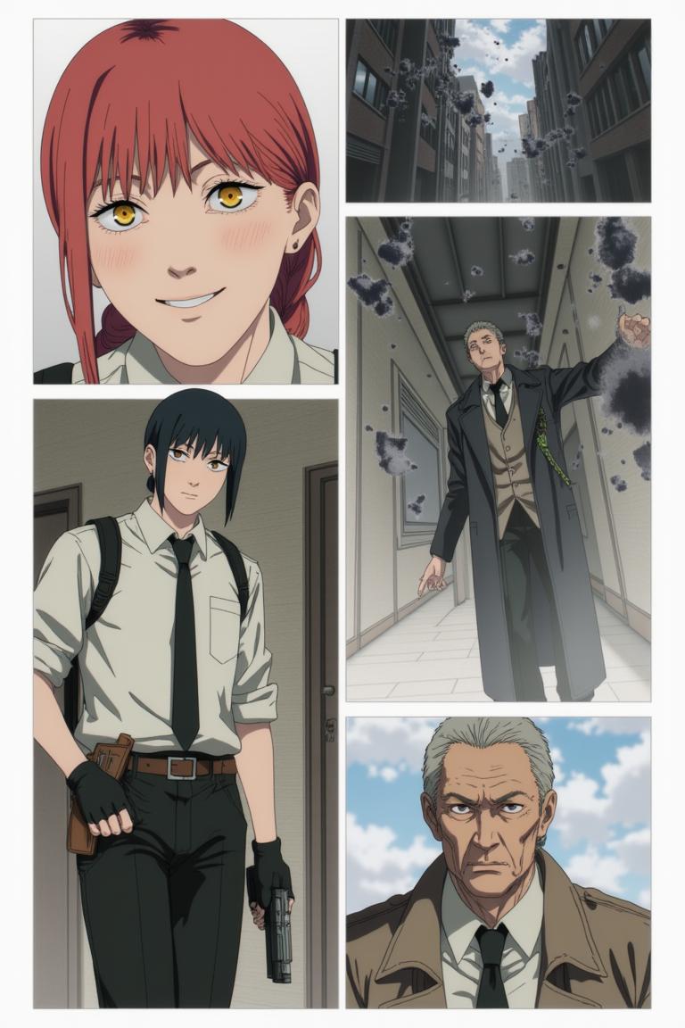 第1章:Names in the Rain
Makima and her team investigate an apartment block where people have been mysteriously forgotten. A young hunter, Sato, whose name was once taken, fights the shadow that erases memory while Makima seeks to reassert control by 'renaming' the world. An old rival or ally appears with a counterproposal—forcing a collision of contracts that will decide who claims the right to remember. - 图片12