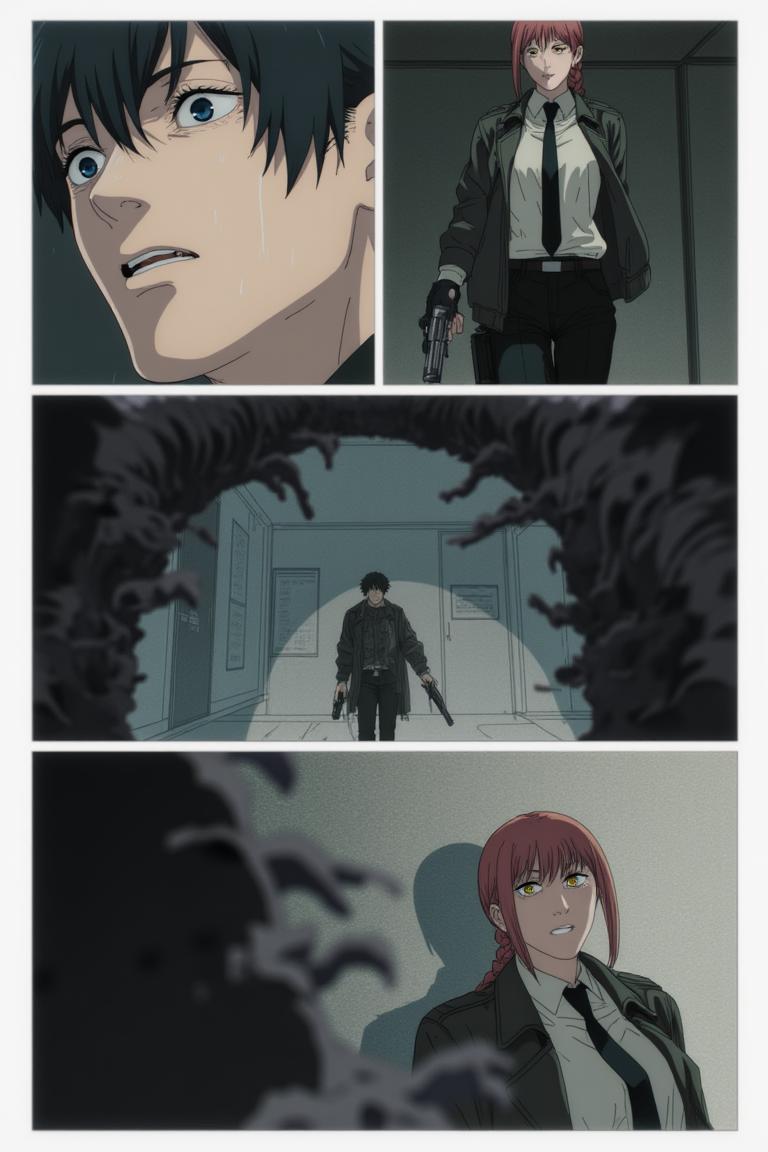 第1章:Names in the Rain
Makima and her team investigate an apartment block where people have been mysteriously forgotten. A young hunter, Sato, whose name was once taken, fights the shadow that erases memory while Makima seeks to reassert control by 'renaming' the world. An old rival or ally appears with a counterproposal—forcing a collision of contracts that will decide who claims the right to remember. - 图片5