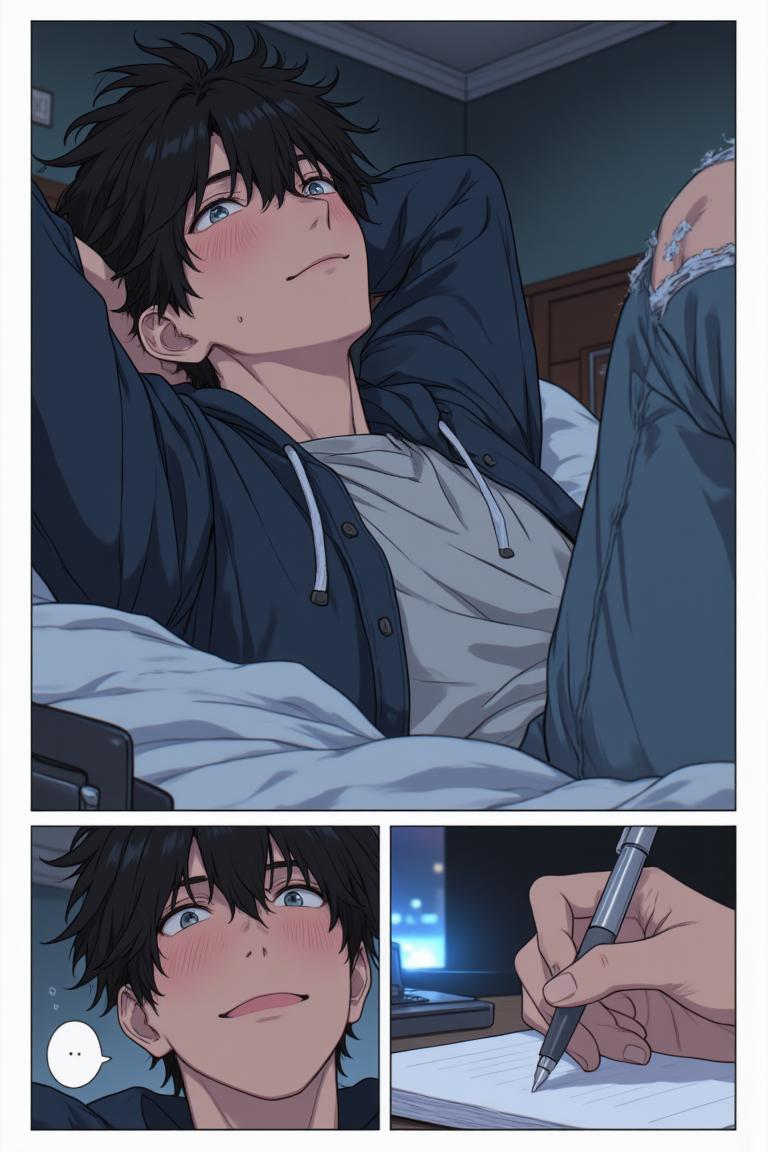 第1章:New Rain, New Beginnings
Luo Ye, now a university freshman and a modestly successful web novelist, spends a rainy night in an internet café before arriving at Jiangcheng University. After discovering a note in the rented teacher apartment and being warned by his brother Gu Mingxuan, he registers for school and meets two striking senior girls—Su Baizhou, an ice‑beauty and student council president, and her lively friend Qin Yuwen. A quiet recognition and an unresolved misunderstanding hang between them, opening the door to a new chapter of campus life. - 图片16