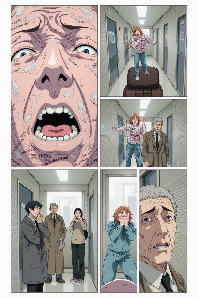 第3章:The Name Between Cracks
Torn fragments of names drift through a scarred apartment corridor as fractured memories stitch back crookedly. Sato refuses to become a 'tool' while Makima and Aoyama argue over whether naming is order, domination, or ledger-bound debt—an emergent memory-entity devours and reshapes recollection. Makima tests a dangerous middle path, reaching into the memory mass as footsteps and a slammed door promise an immediate, bloody decision about who will name the world. - 图片7