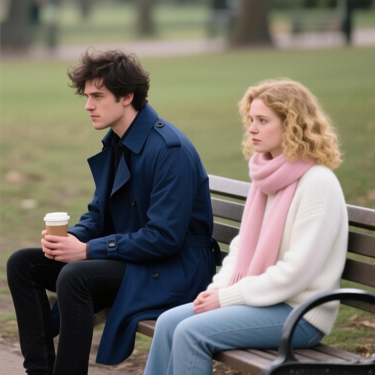 A poignant exploration of loneliness and connection in a bustling urban landscape. - 图片5