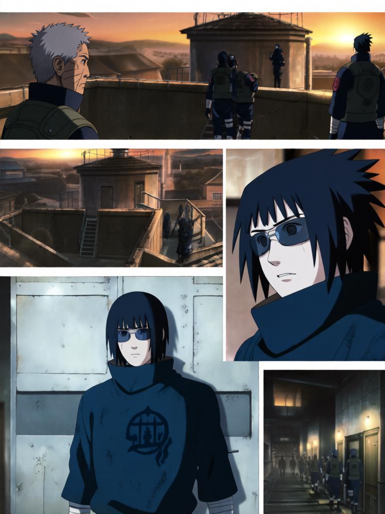 第2章:沙漠之眼：转生的代价
日向镜被村里发配到边境哨所，临行前与同族少女铃道别。边境枯燥巡逻中，他孤身取出独眼蝮蛇保管的基因液，赌上一切启动转生眼计划并经历剧烈的身体重组与疼痛。苏醒后他发现眼瞳已有异变，但进入适应期导致眼睛不能使用，他在被监视的哨所里暗自决心靠其他感知活下去。 - 图片16