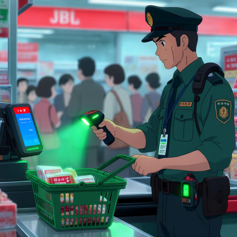 小王在超市排长队结账，发现无人排队的自助结账机后兴奋尝试，却连续扫码失败并触发警报，引来围观。保安介入轻松解决，他尴尬离开；出门时警报再次响起，袋中探出一只偷偷钻进去的猫，留下幽默的反转与悬念。 - 图片10